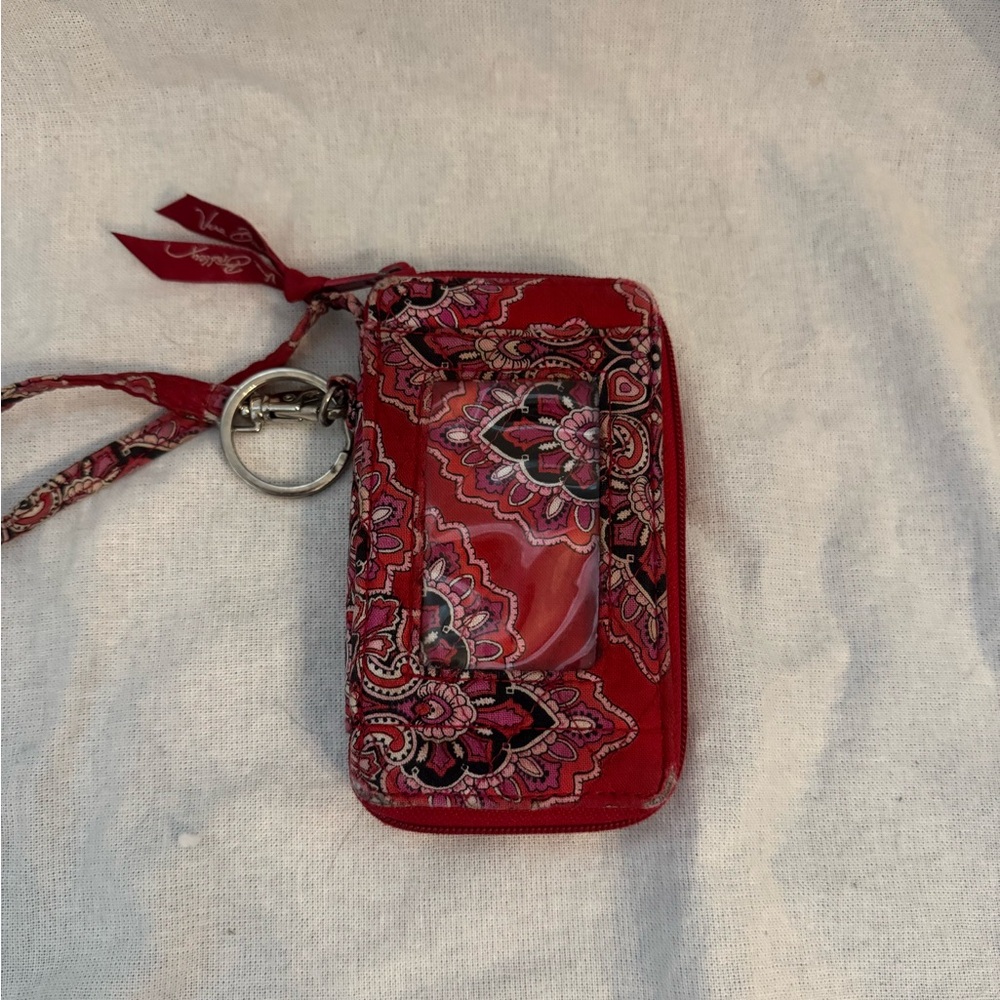 Vera Bradley Red Patterned Wristlet